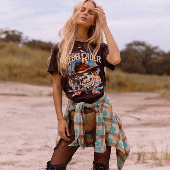 Spell & The Gypsy Collective Tops - Spell and the Gypsy Rebel Rider Organic Tee Spell & The Gypsy Collective Tops - Spell and the Gypsy Rebel Rider Organic Tee